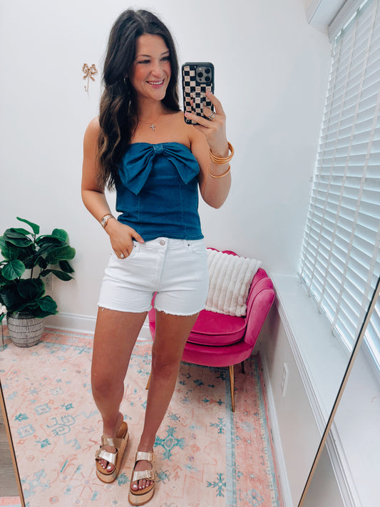 Becca White Denim Shorts