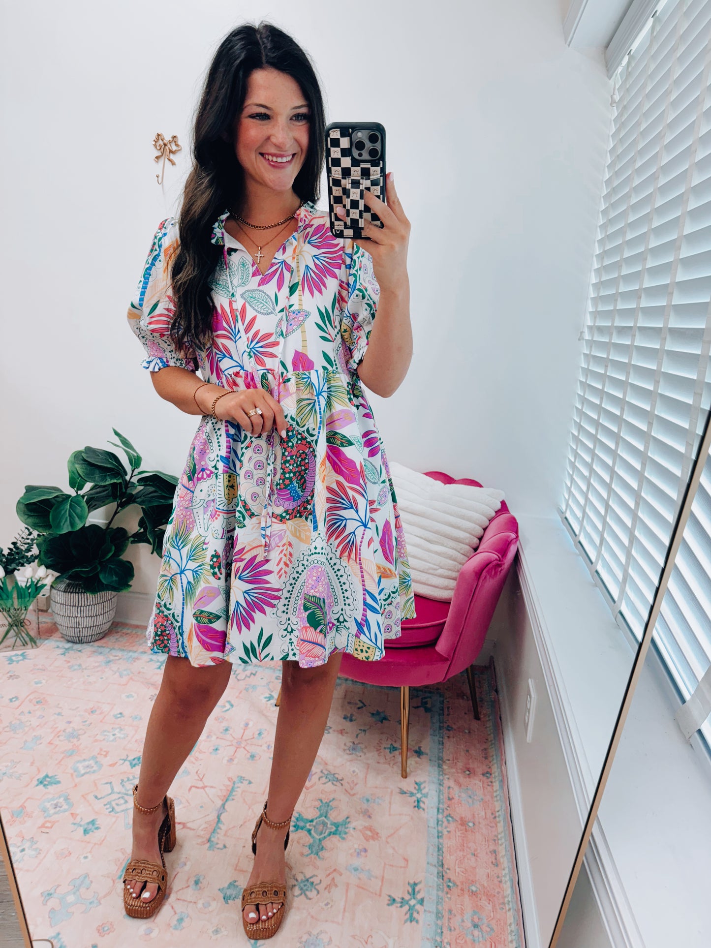 Feels Right Tropical Mini Dress