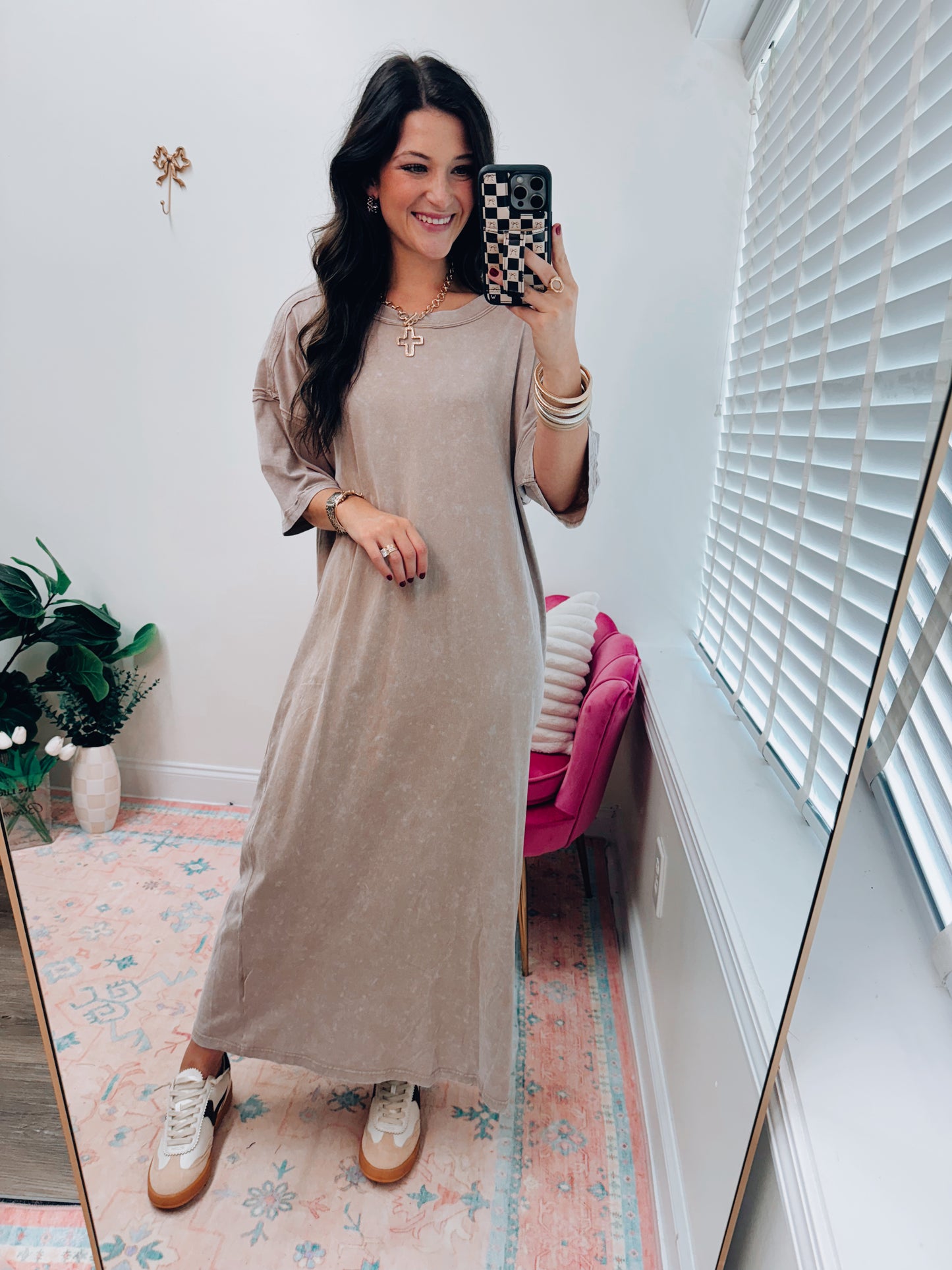 Brixton Mineral Wash Maxi Dress