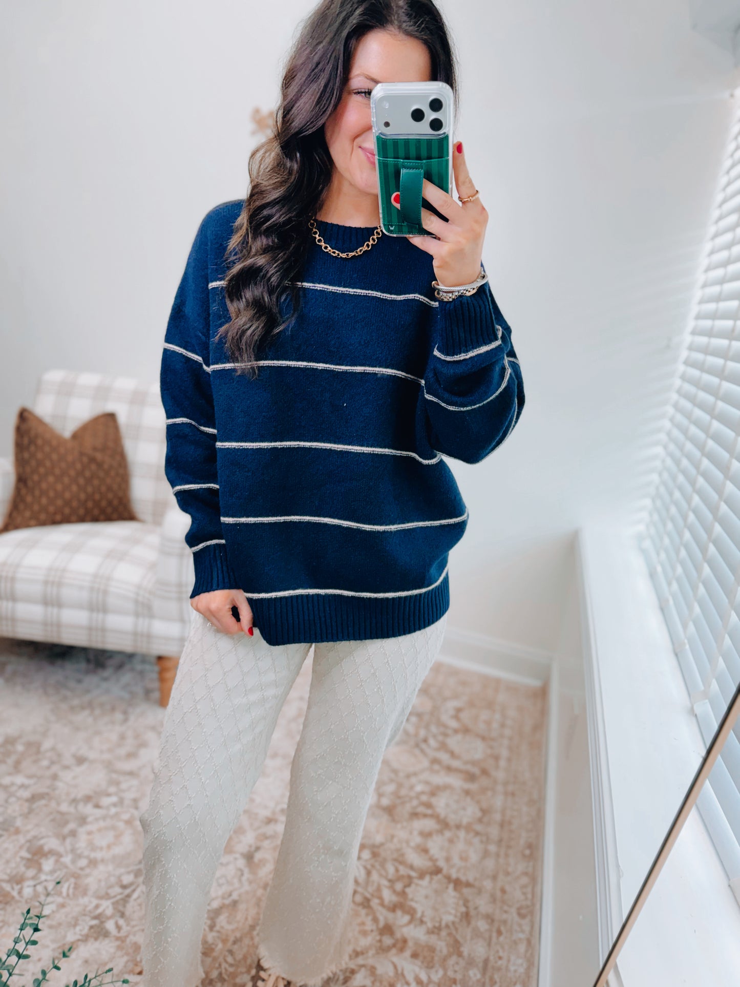 Simple & Stripe Navy Sweater