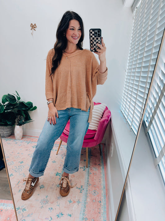 Mindi Waffle Knit Top