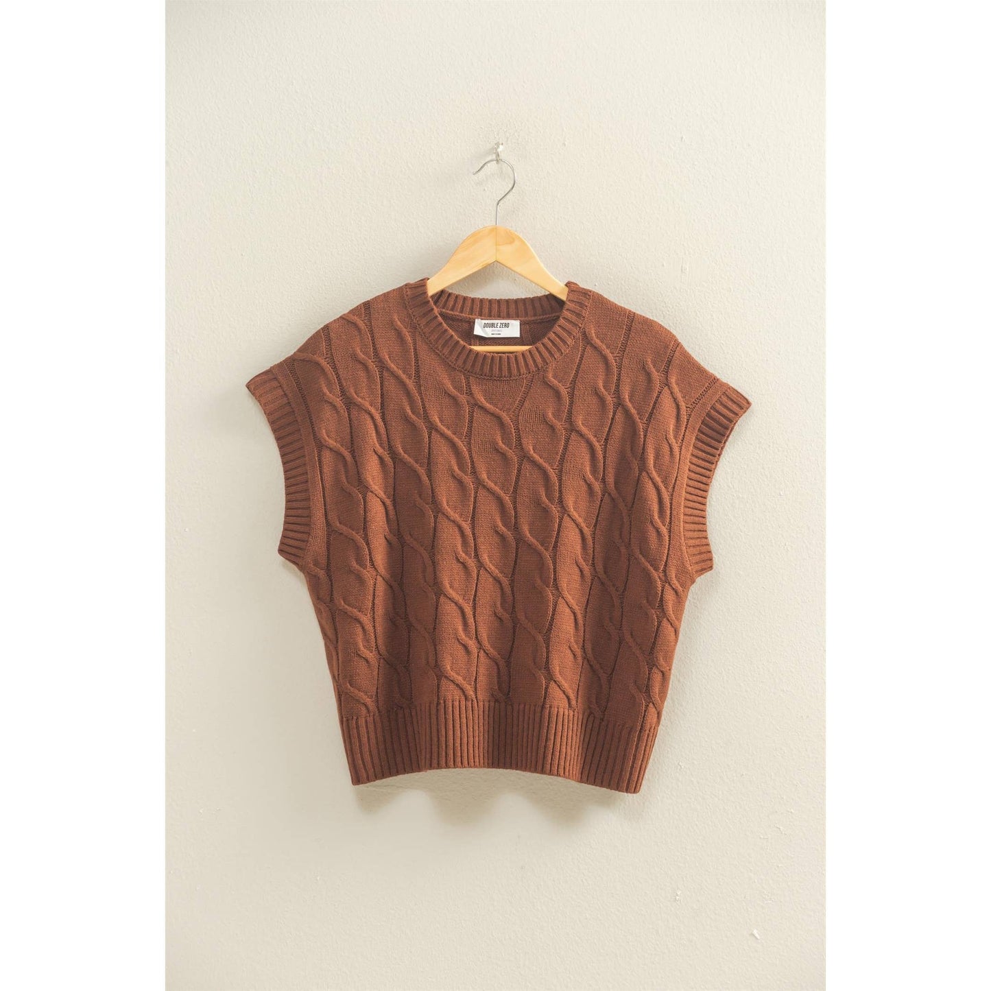 Oversized Cable Knit Sweater Top