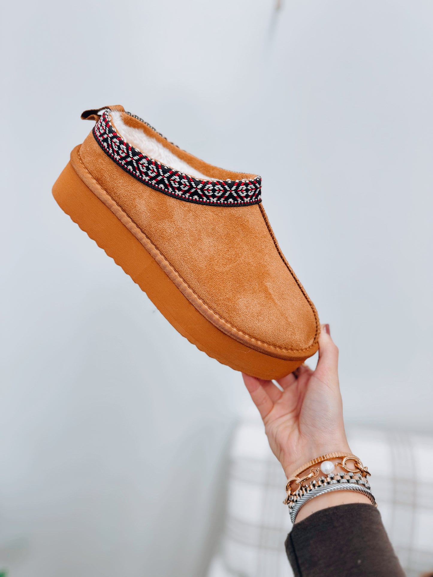 Eager Tan Platform Slipper