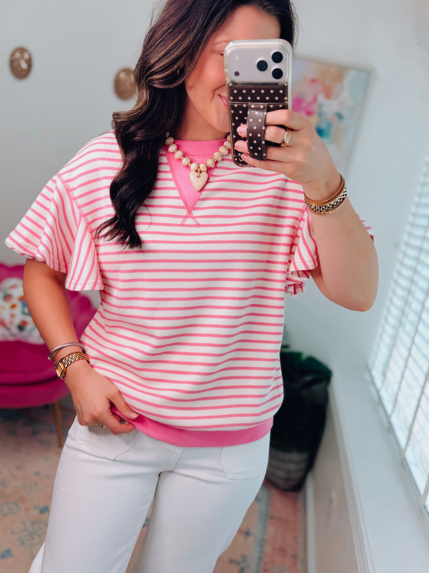 Posie Textured Stripe Knit Top
