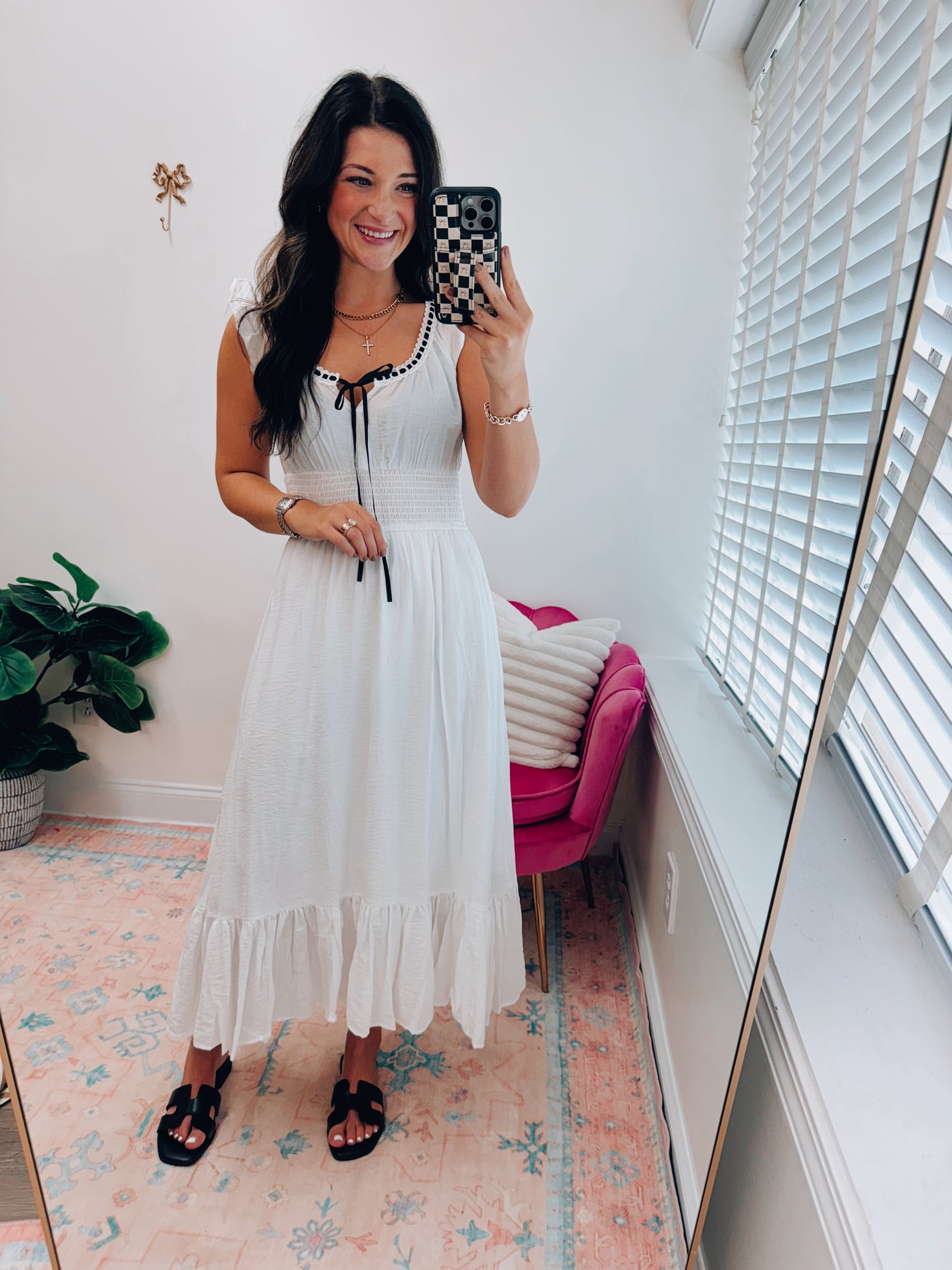 Collins Bow Tie Midi Dress
