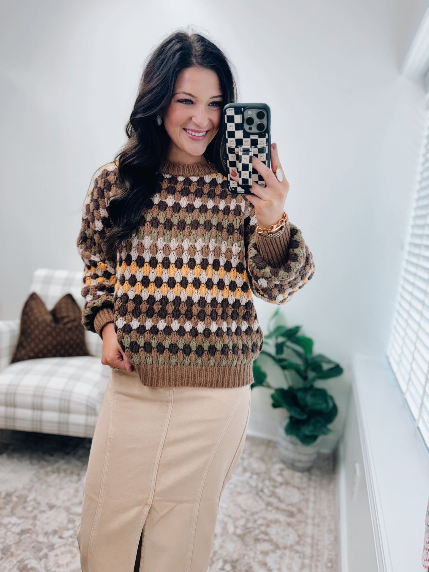 Della Multi Color Knit Sweater