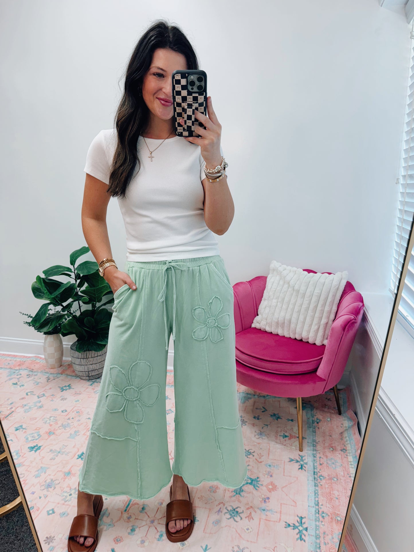 Apple Cider Floral Mineral Flow Pants