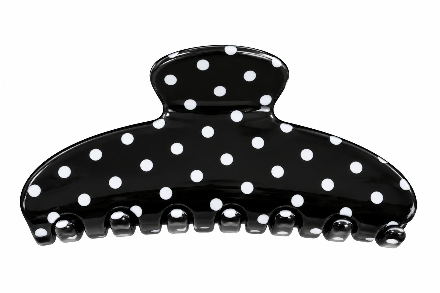 Dallas Black Polka Dot Claw Clip
