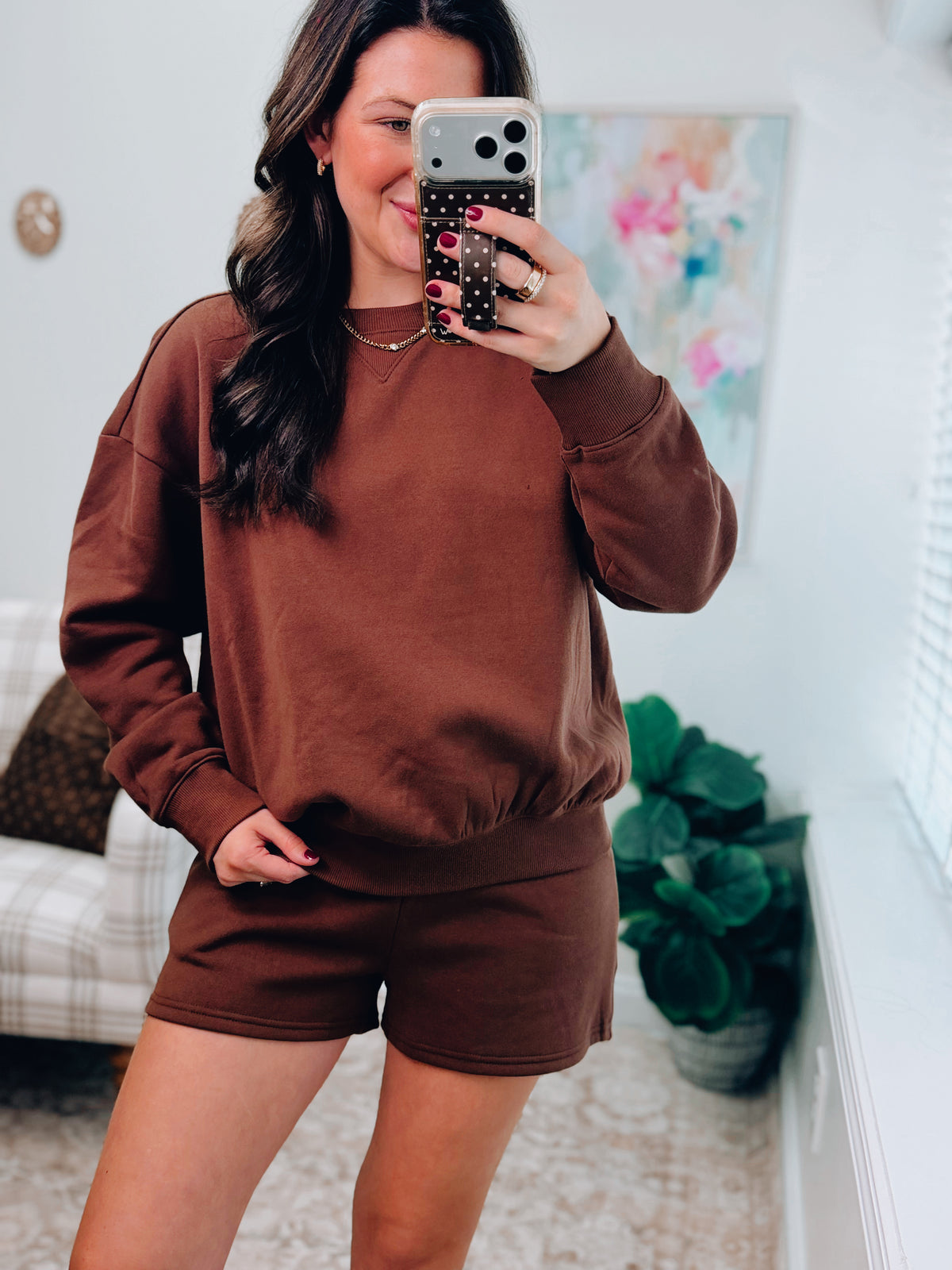 DOORBUSTER | Comfort Lux Shorts Set - Brown