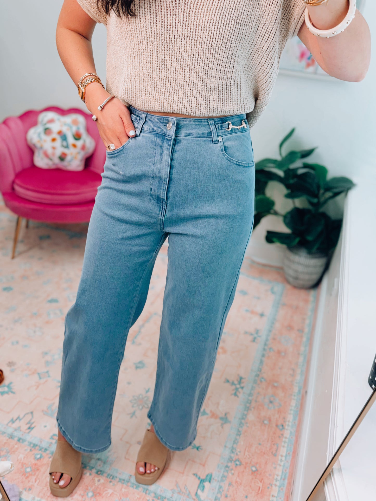 Clove Horsebit Denim