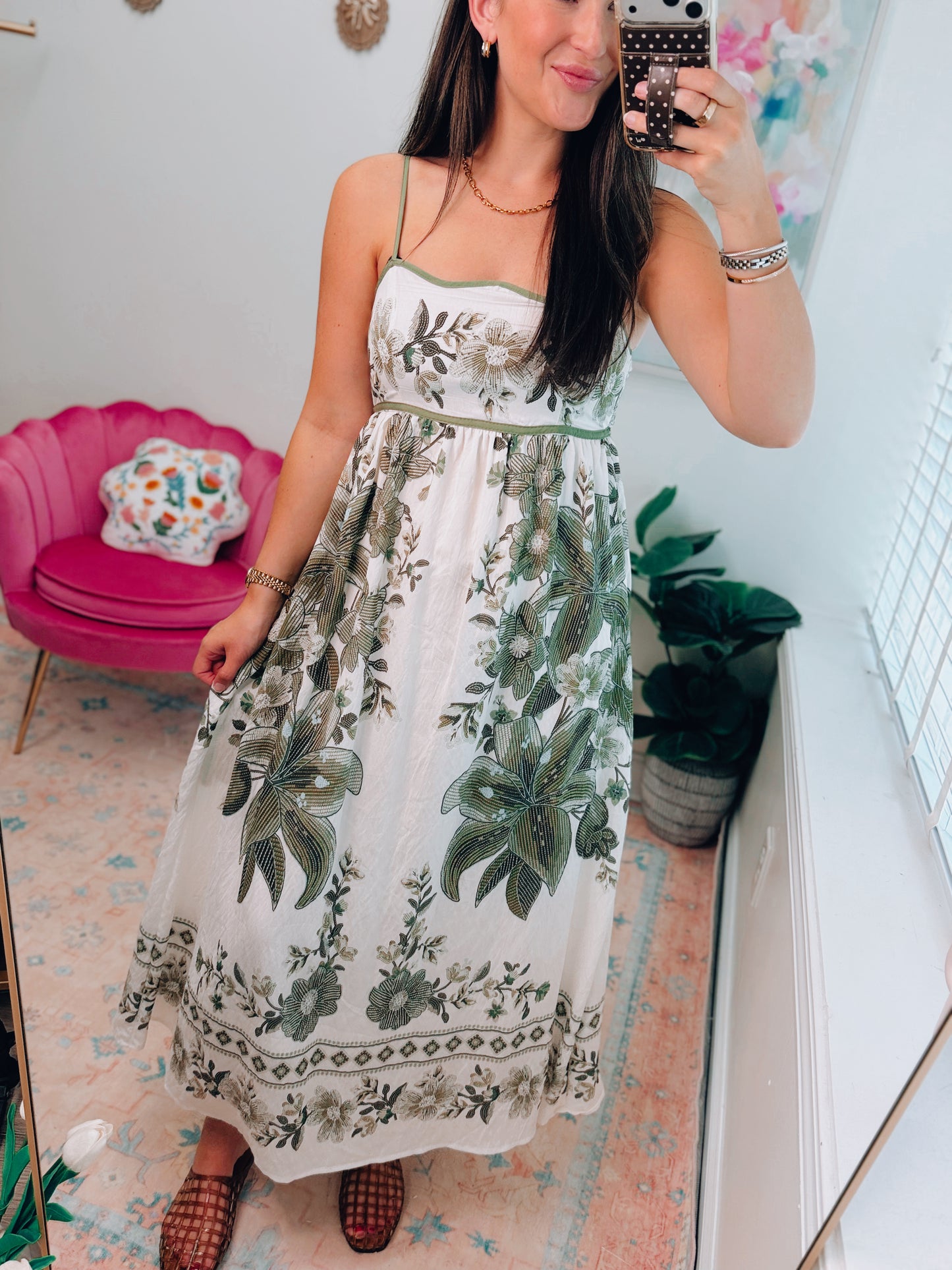 Olive Branch Maxi Dress