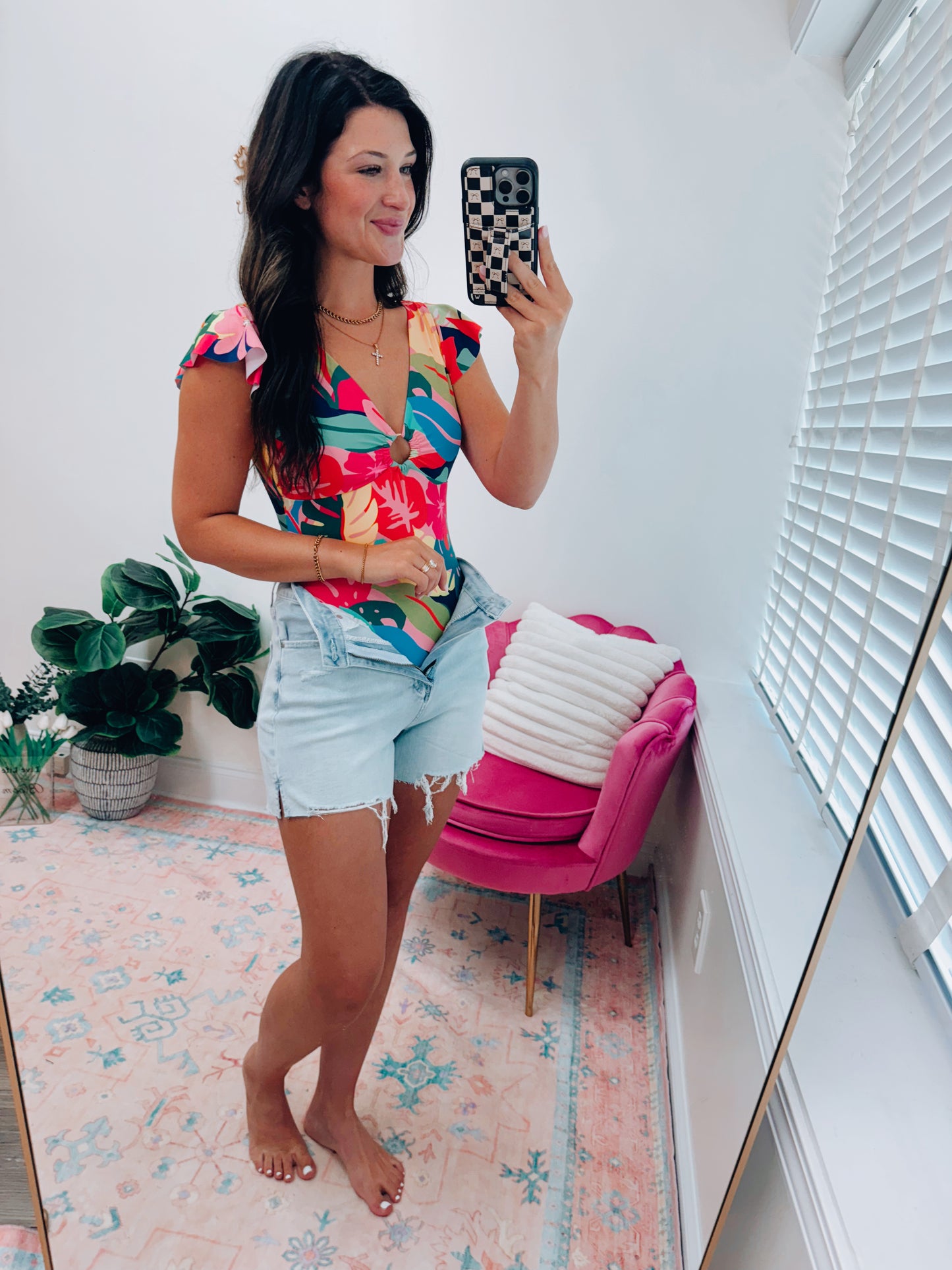 Calling Tropics Ruffle One Piece Swimsuit