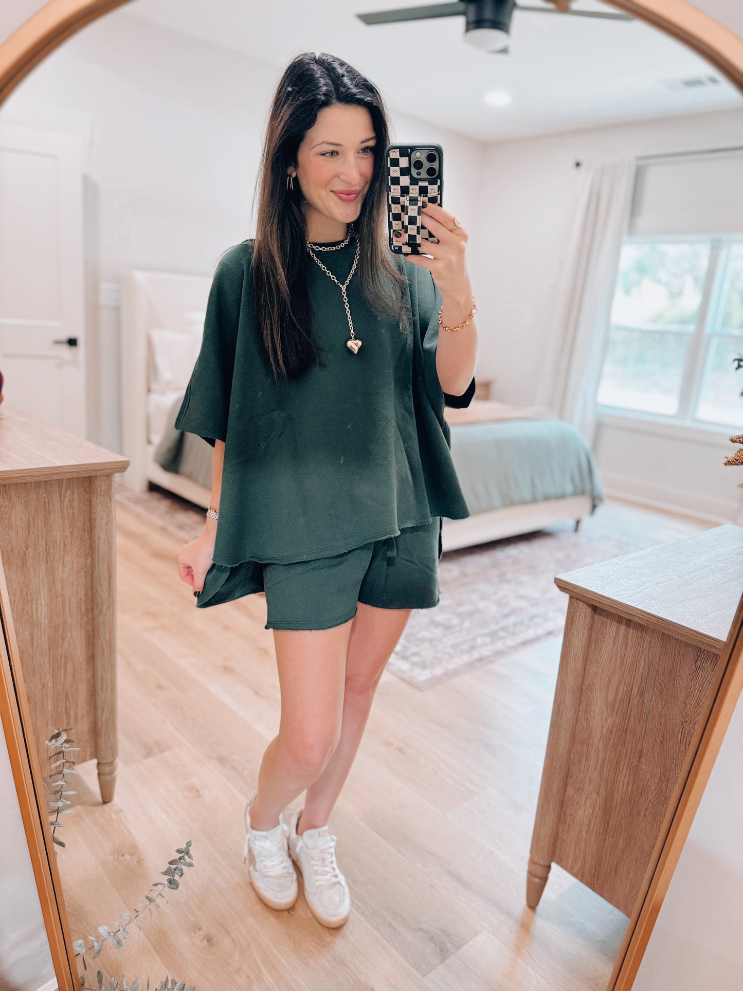 Malibu Fall Vintage Edge Shorts Set - Forest