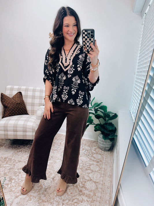 Camden Print Dolman Top