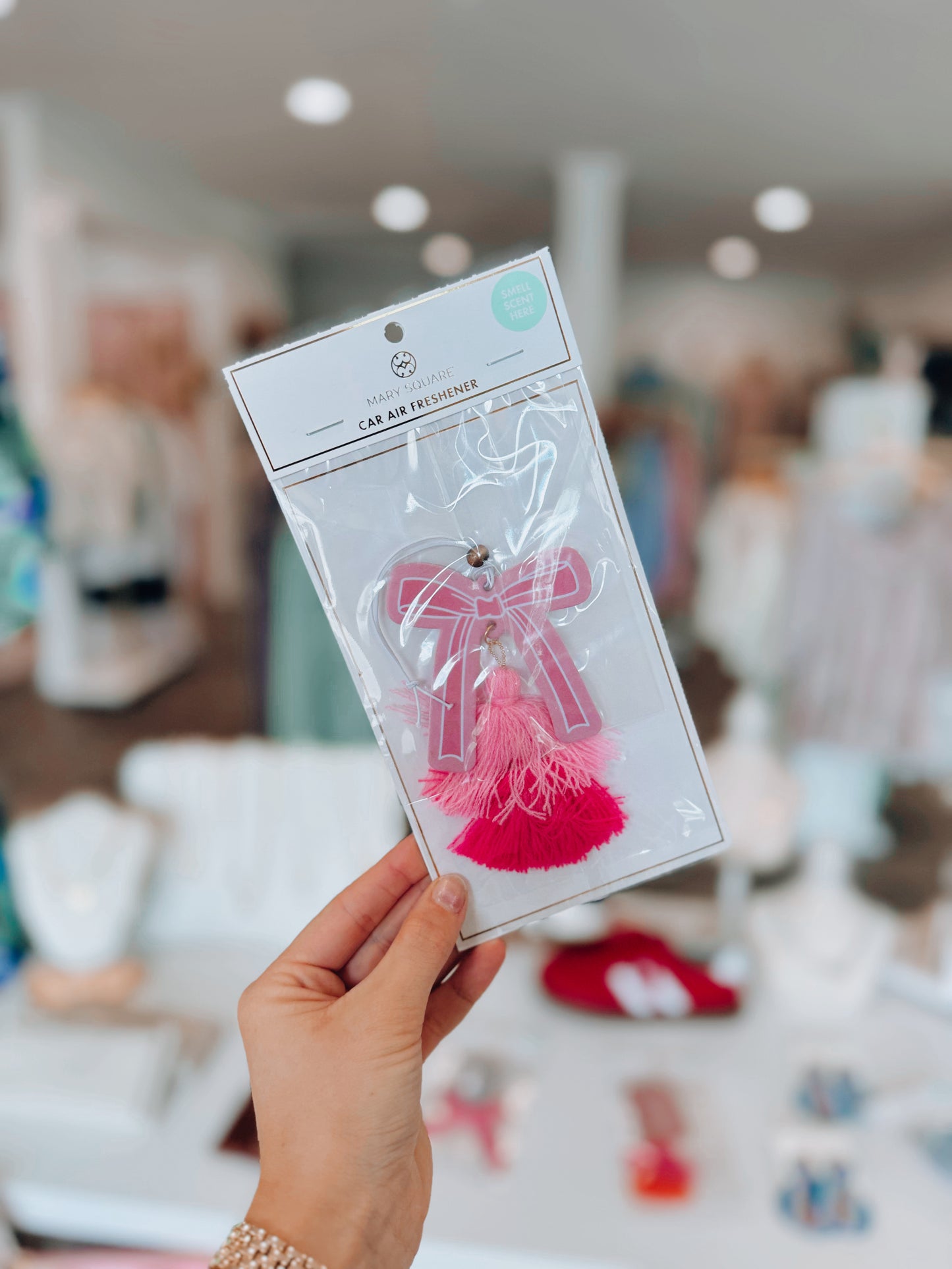 Mary Square Air Freshener | Bow