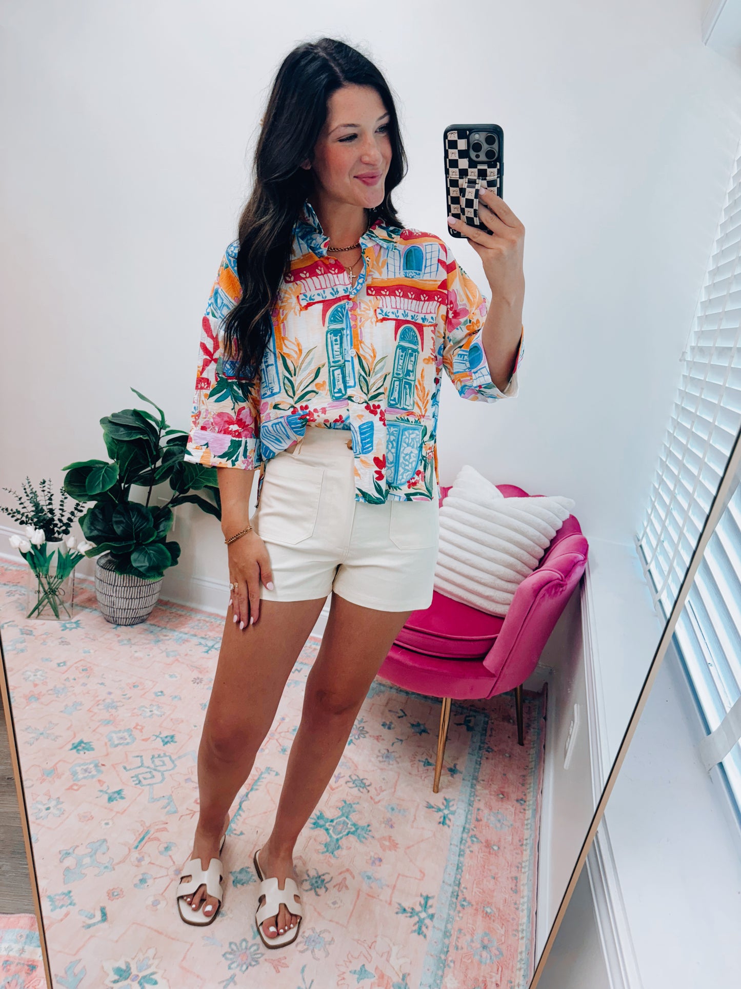 Izzie Front Pockets Shorts - Cream