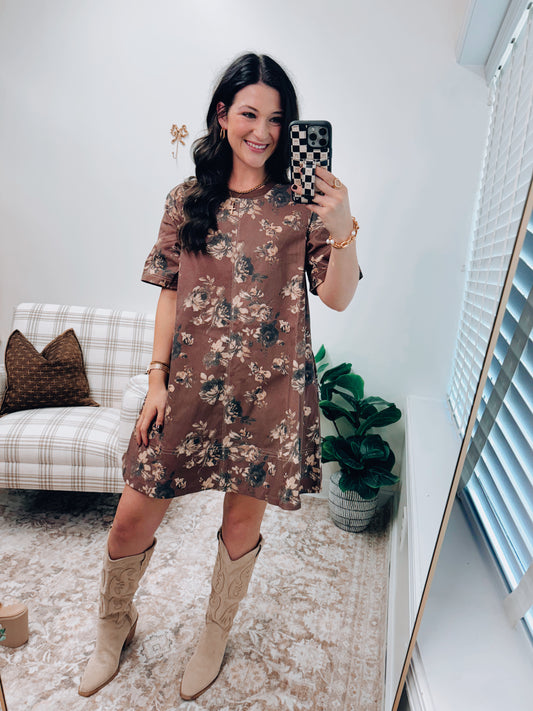 Remi Floral Denim Mini Dress