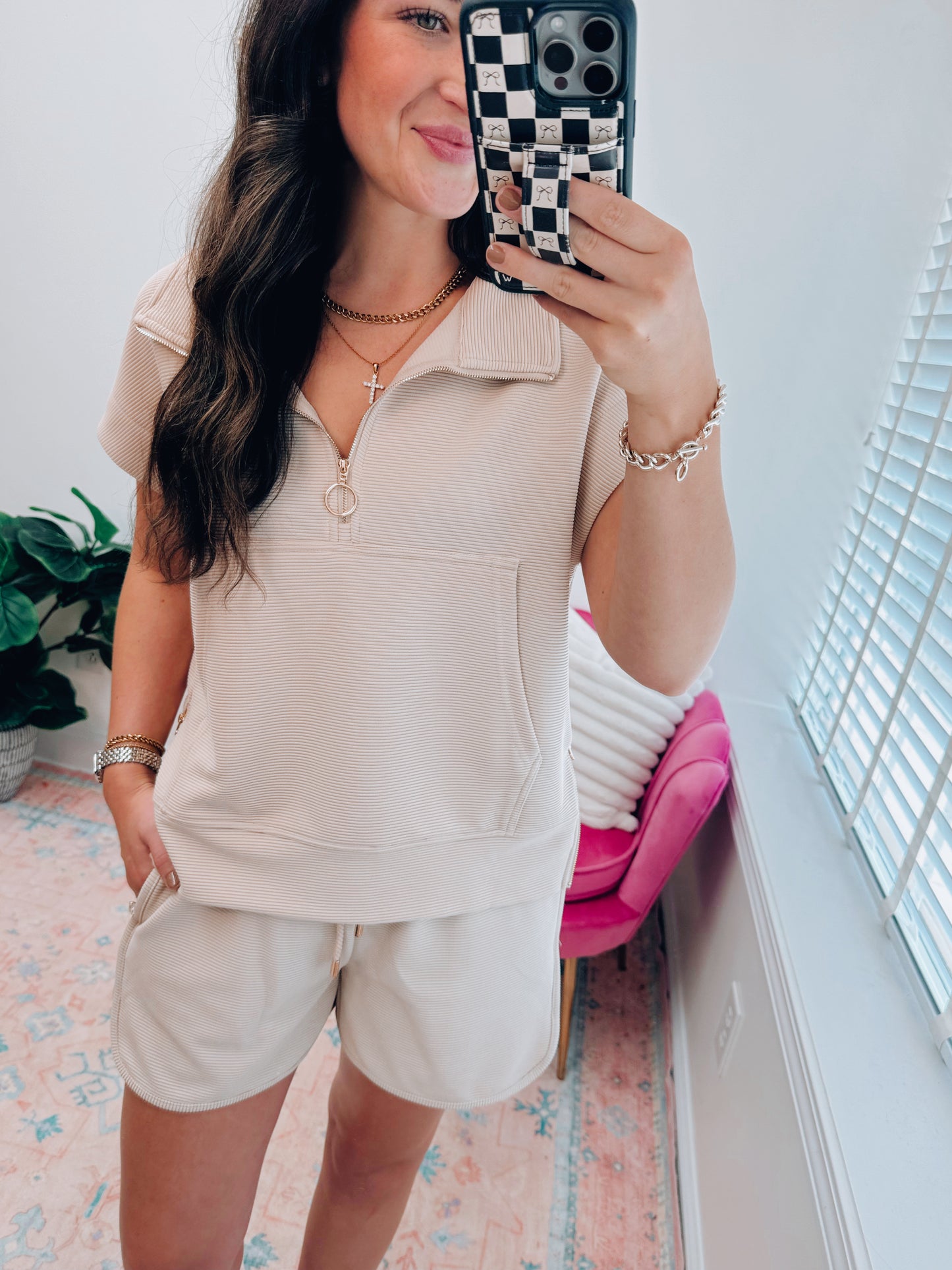Ribbed & Chic Shorts Set