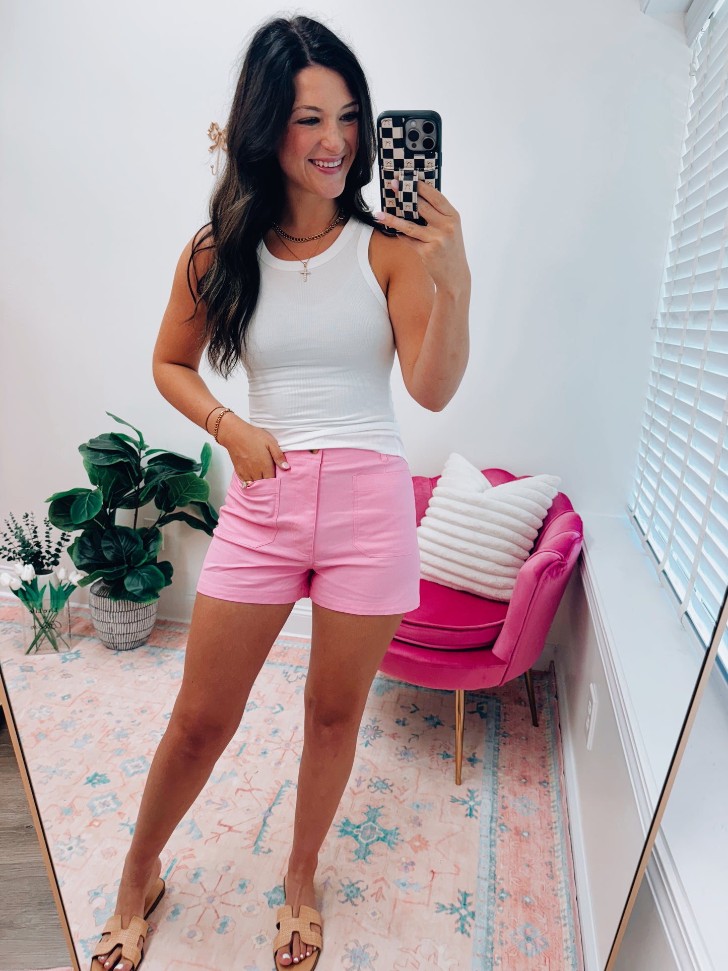 Bella Ribbed Basic Tank - White
