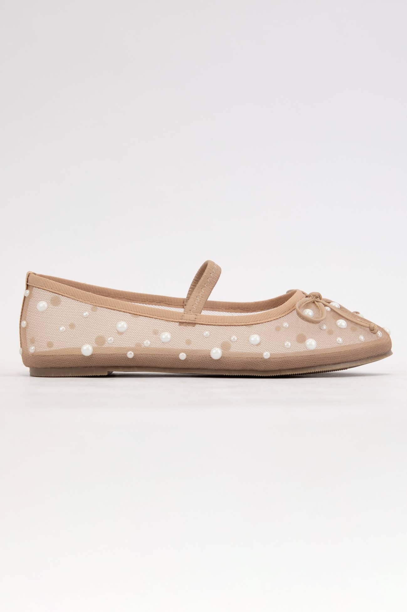 Sheer Mesh Pearl Flats