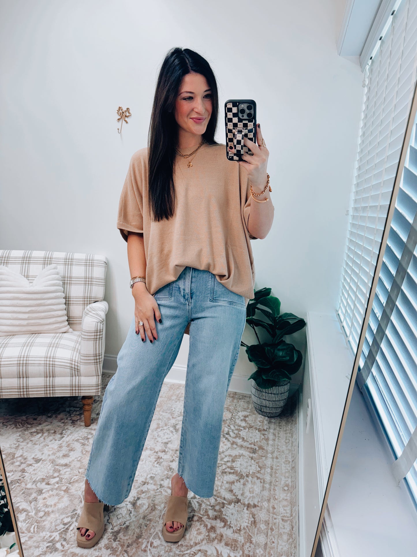 Wilder Oversized Knit Top - Taupe