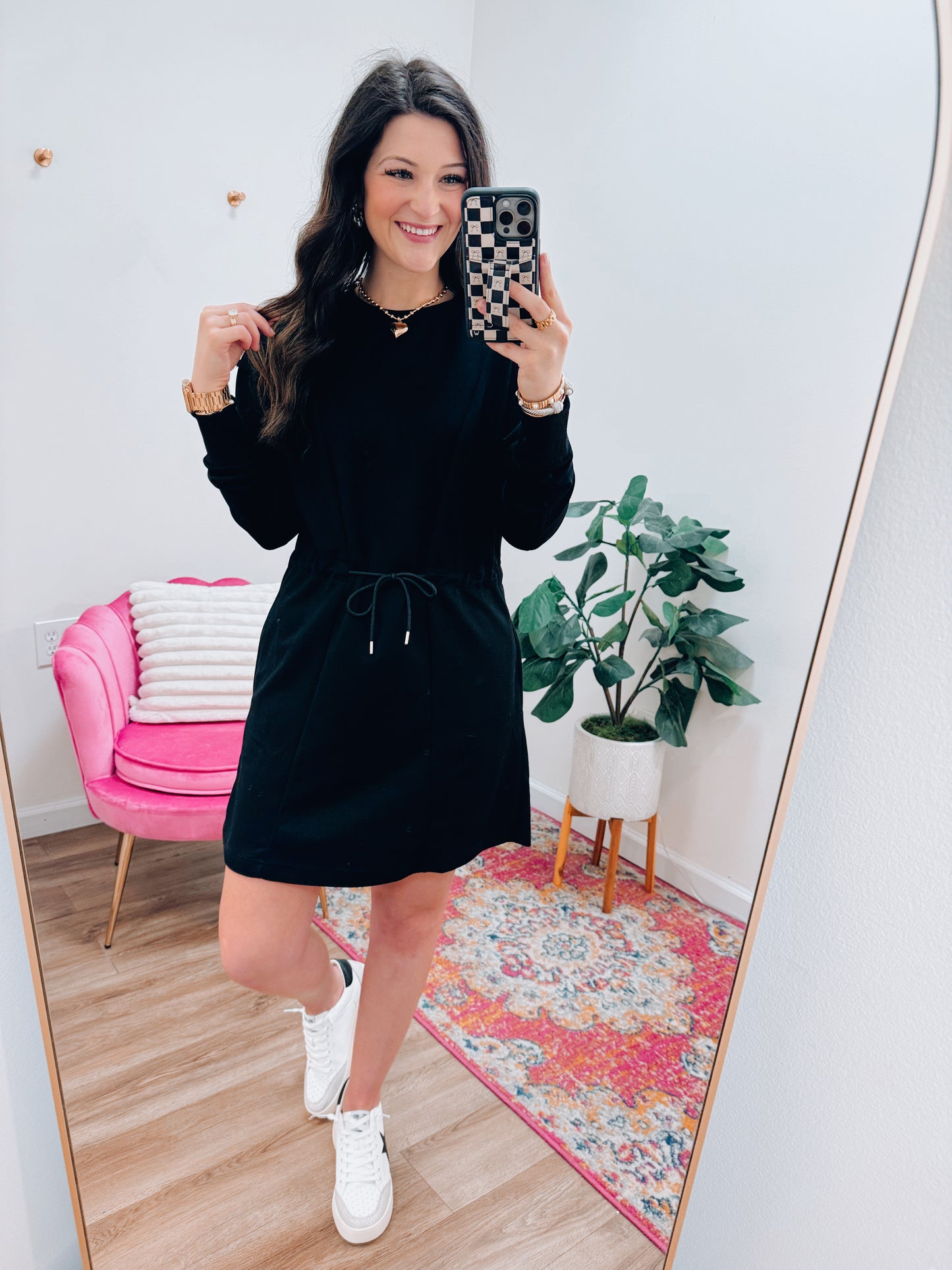 Annie Athletic Mini Dress - Black
