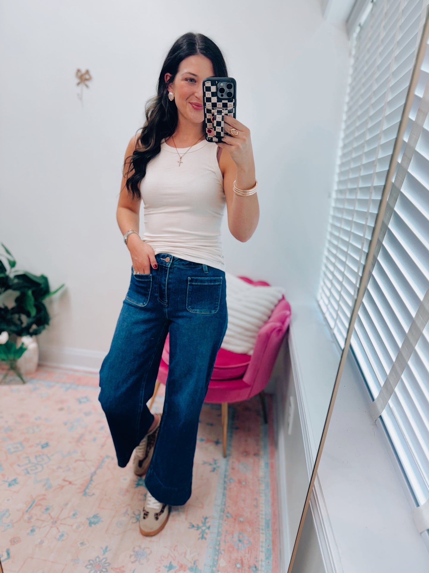 Henley Risen Front Pocket Denim