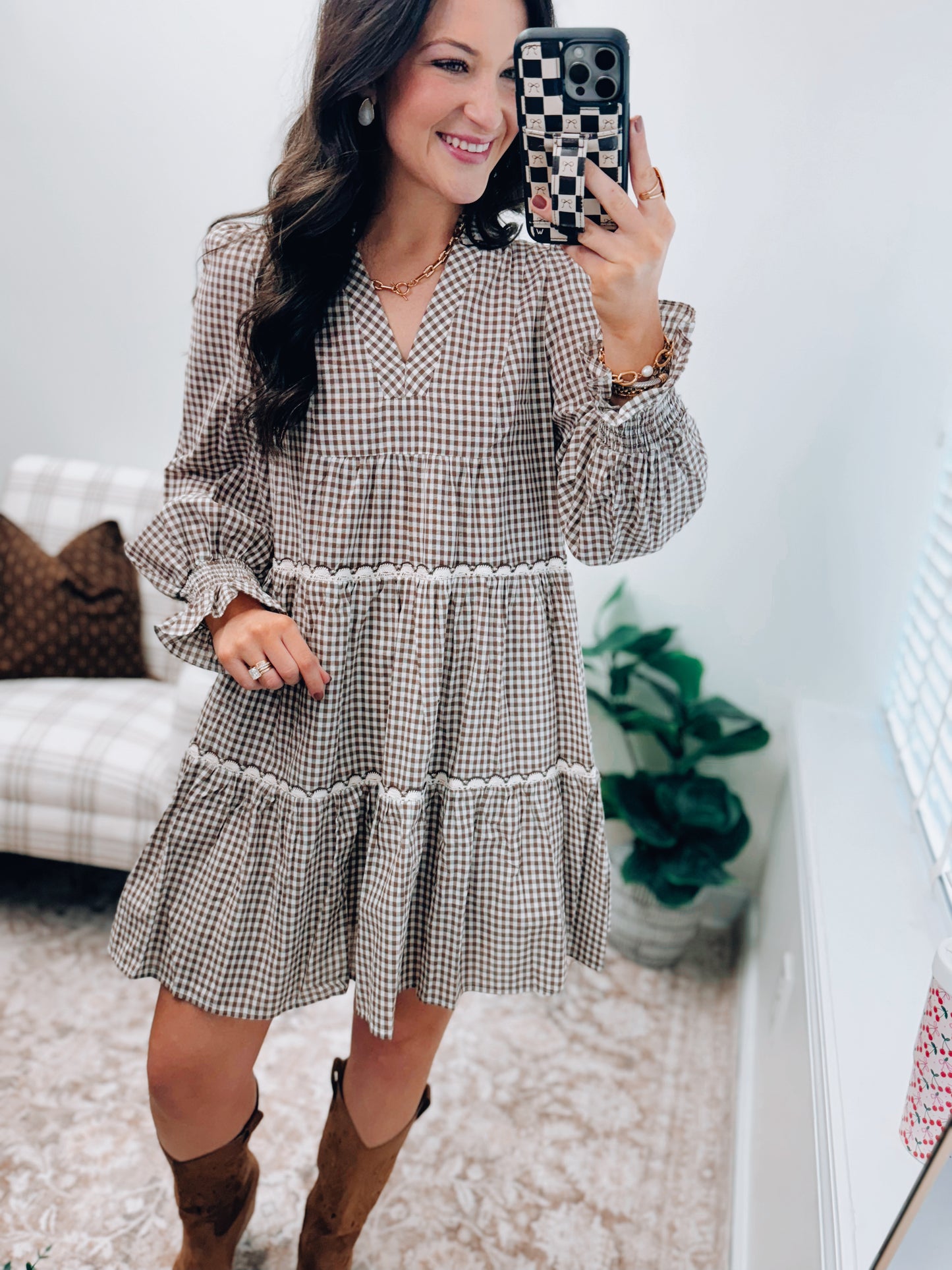 Charley Gingham Mini Dress
