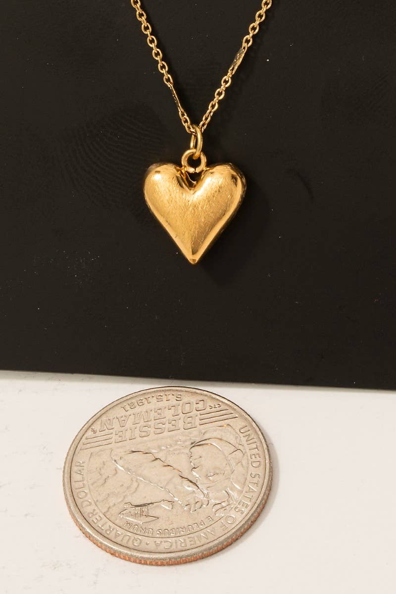 Stainless Steel Dainty Heart Pendant Necklace