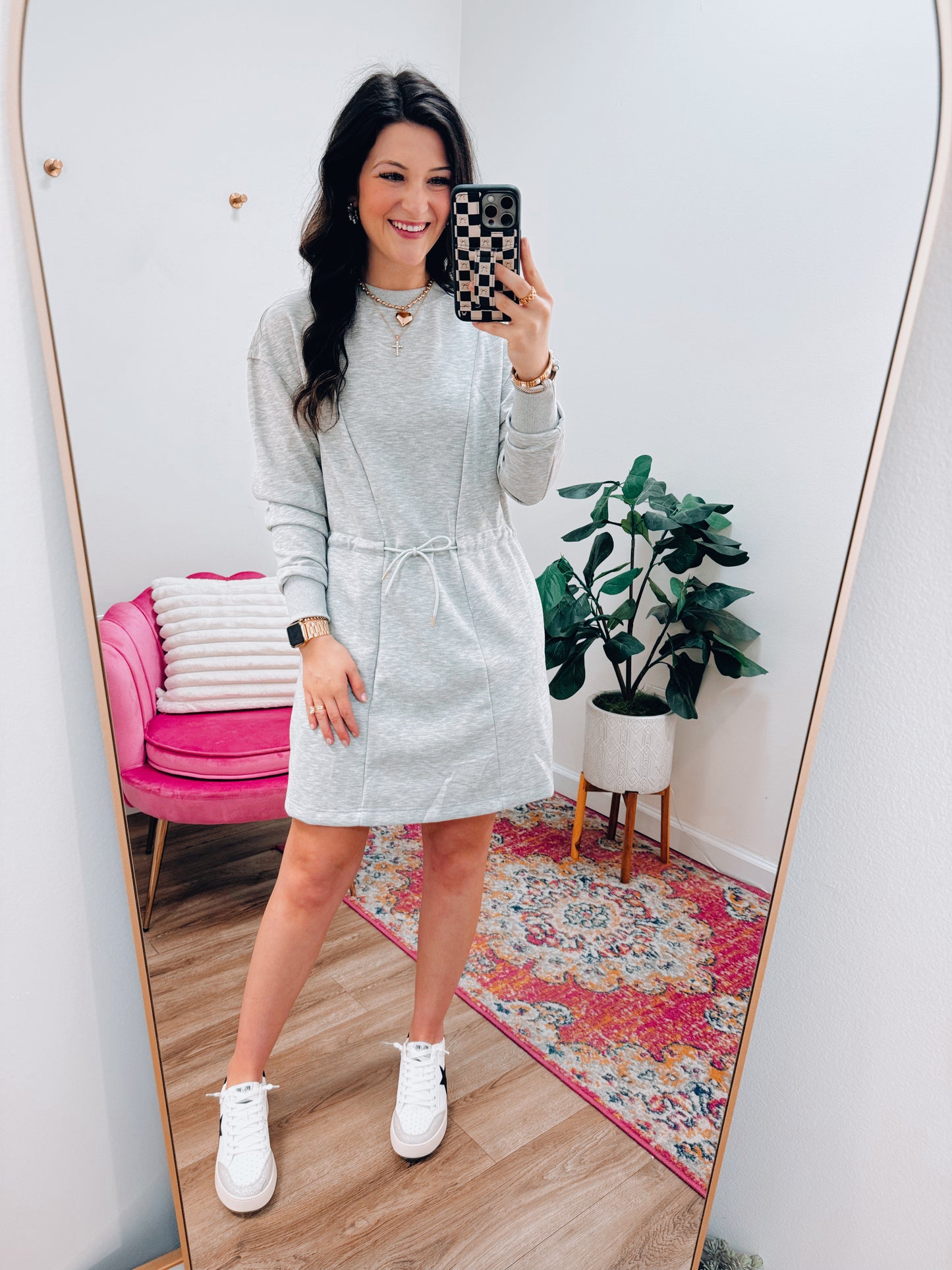 Annie Athletic Mini Dress - Heather Gray