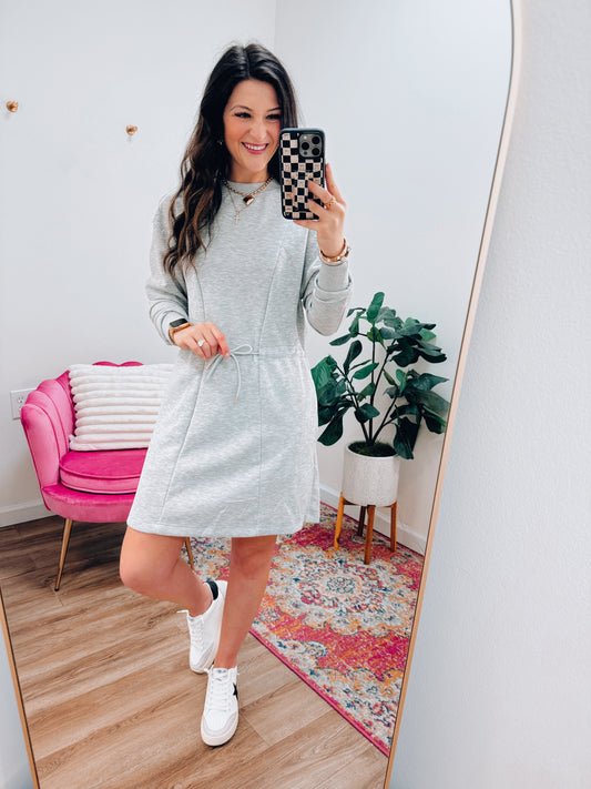 Annie Athletic Mini Dress - Heather Gray