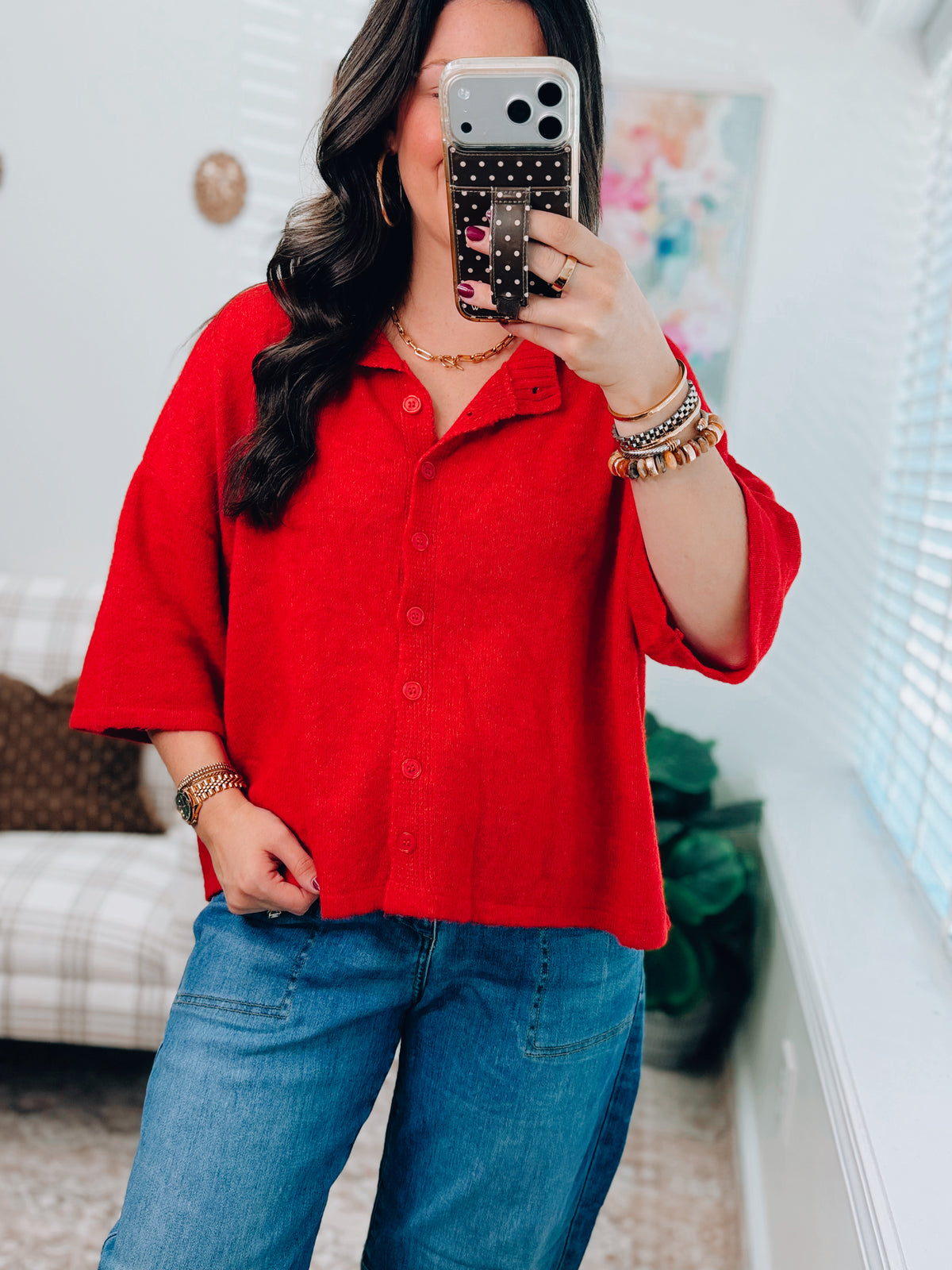 Ruby Button Knit Cardigan Top