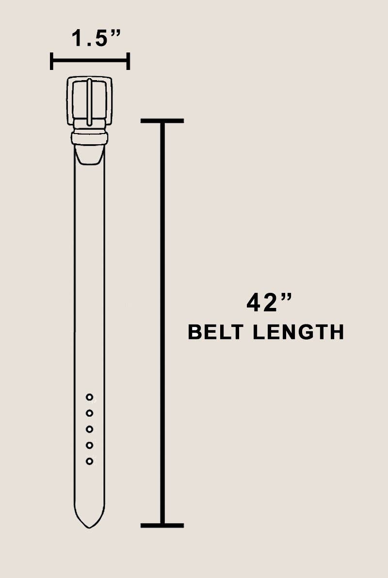 Leather Taupe Square Buckle Belt