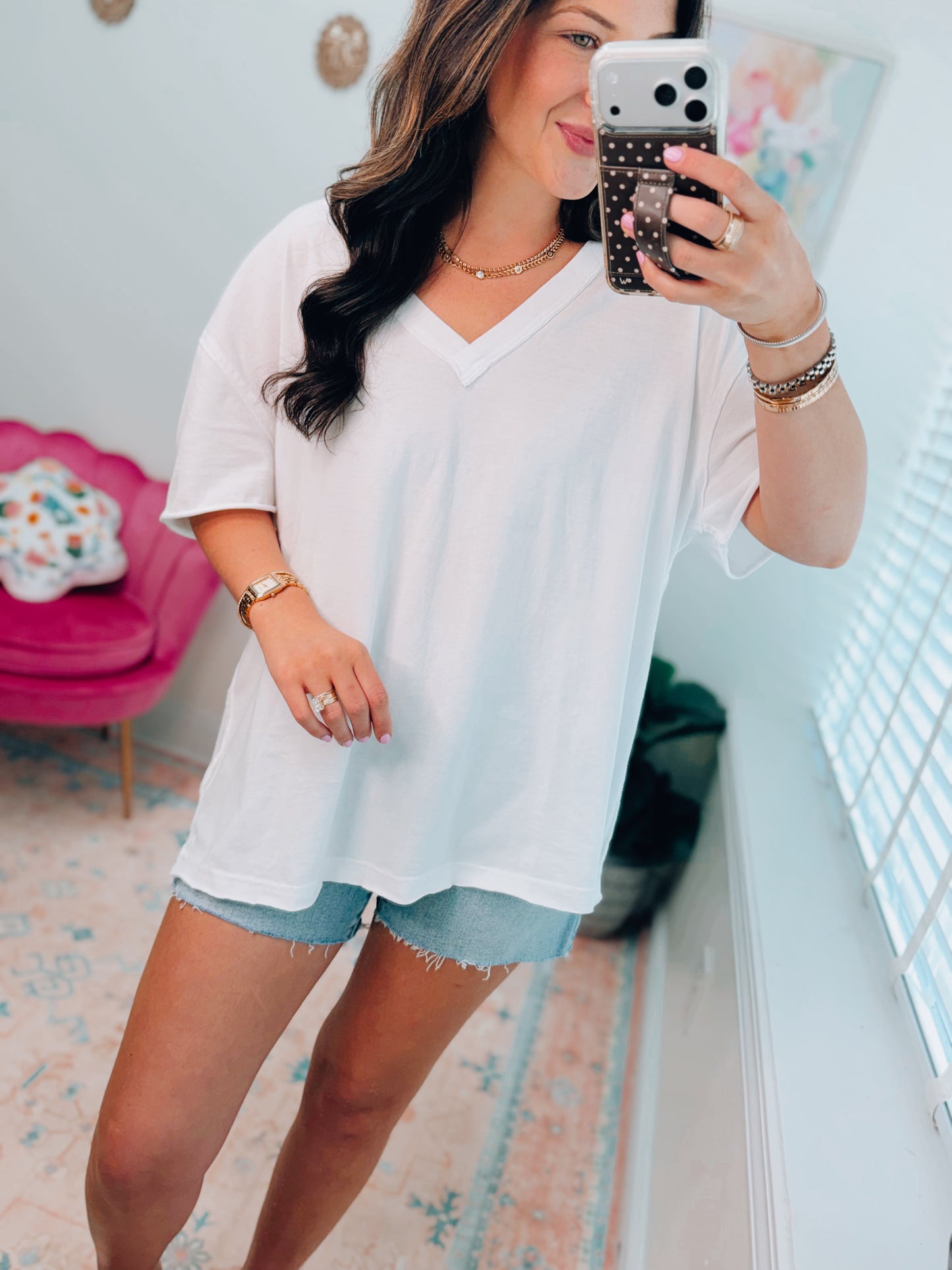 River Relaxed Raw Hem Tee