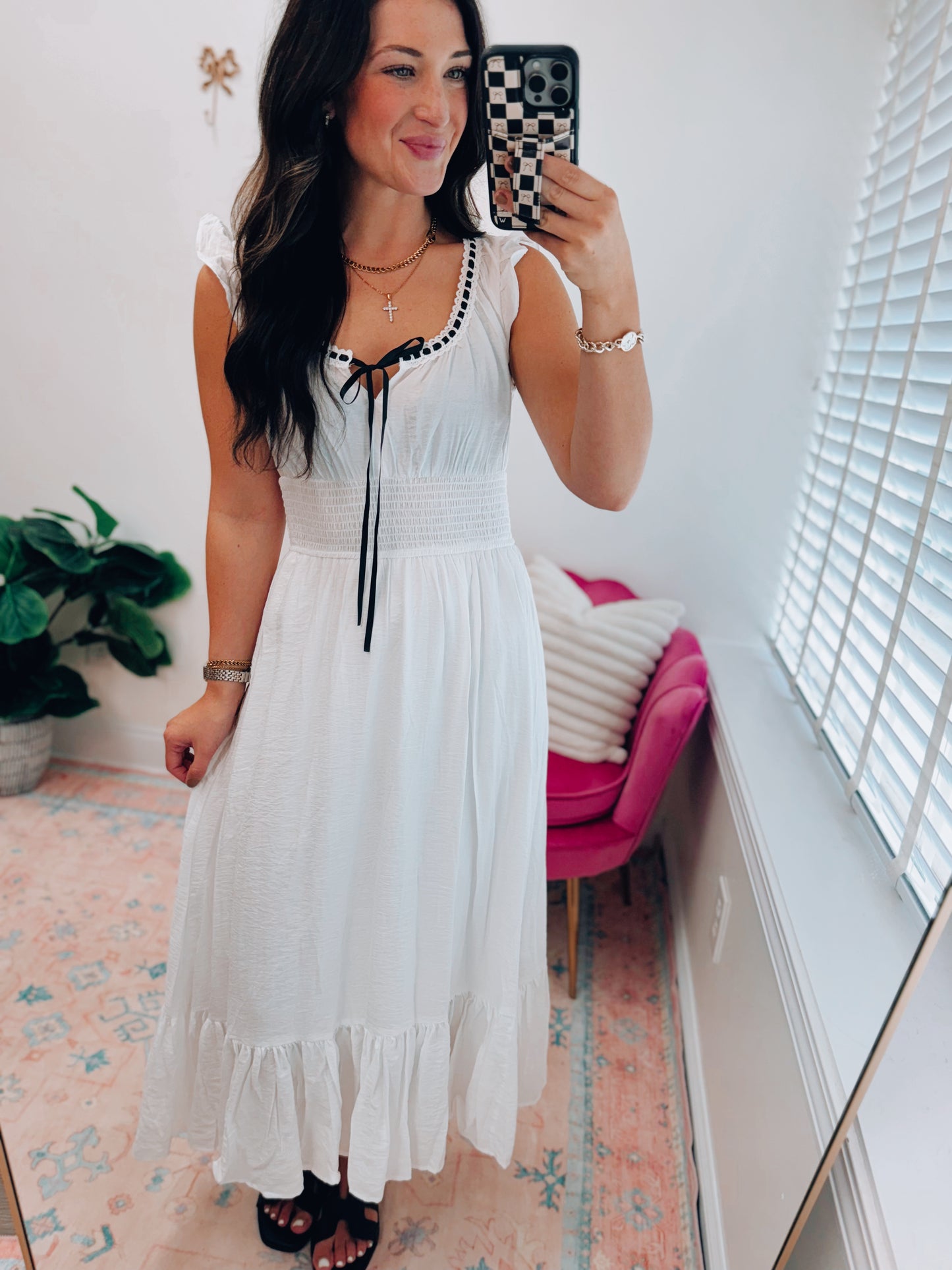 Collins Bow Tie Midi Dress