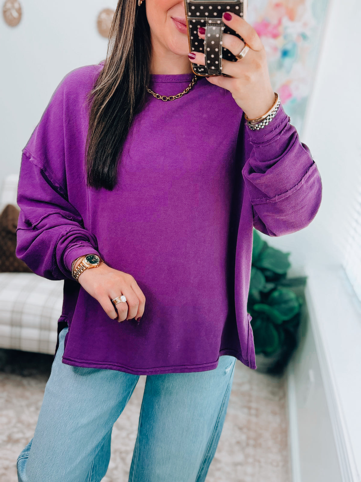 Purple Iris Classic Cotton Top