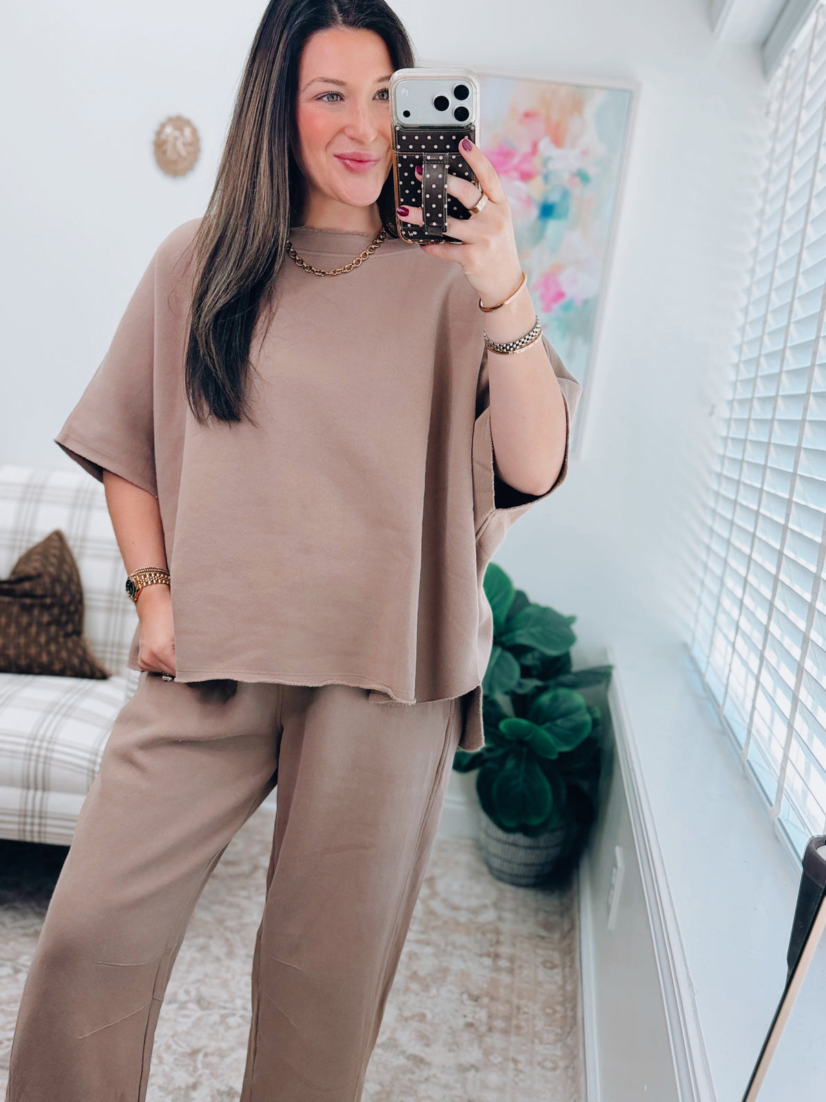 Malibu Taupe Air Cotton Barrel Lounge Set