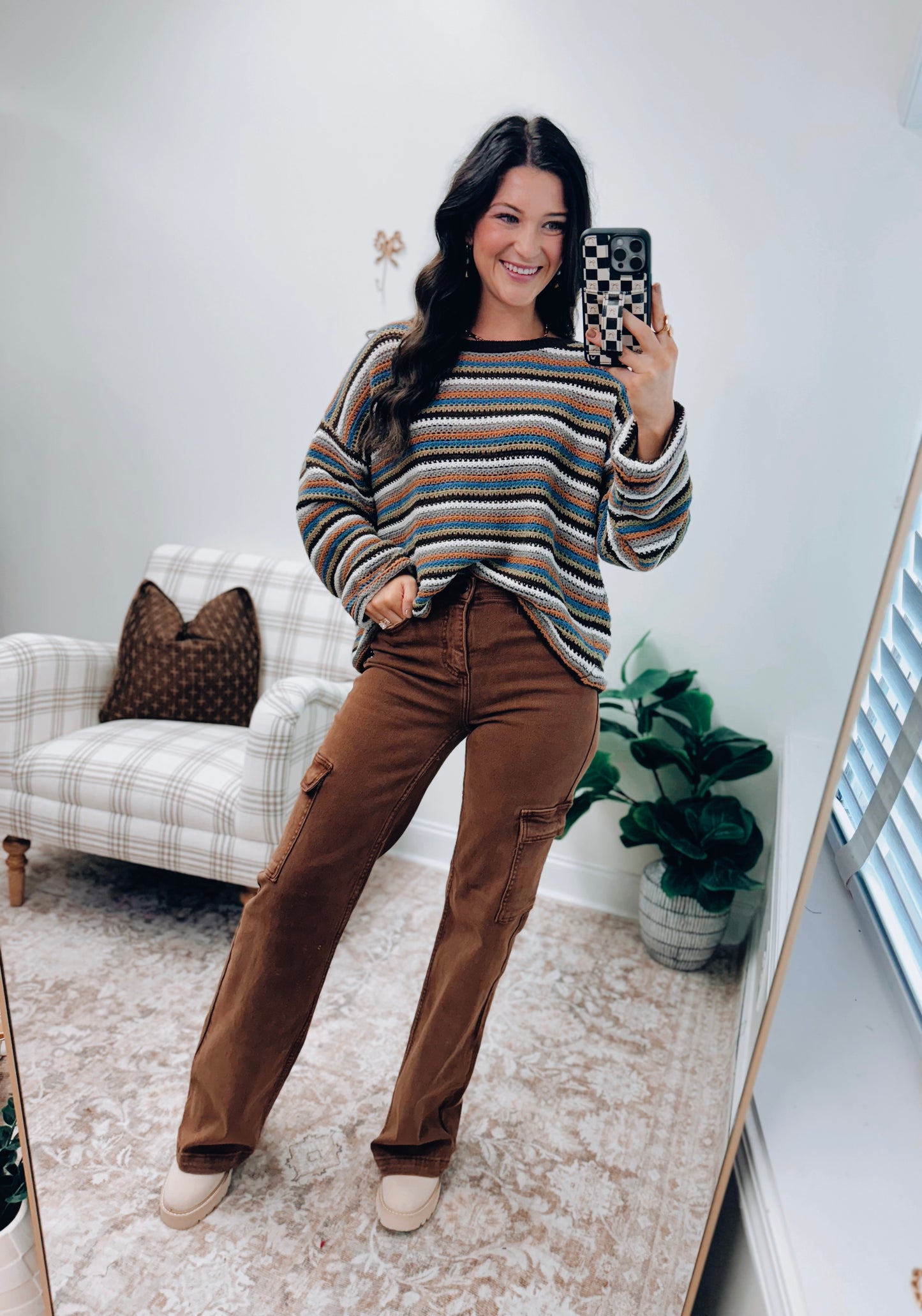 Brown Multi Knit Sweater