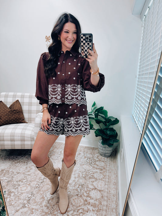 Rhodes Embroidered Shorts