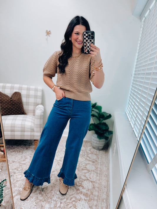 Briar Ruffle Bottom Denim