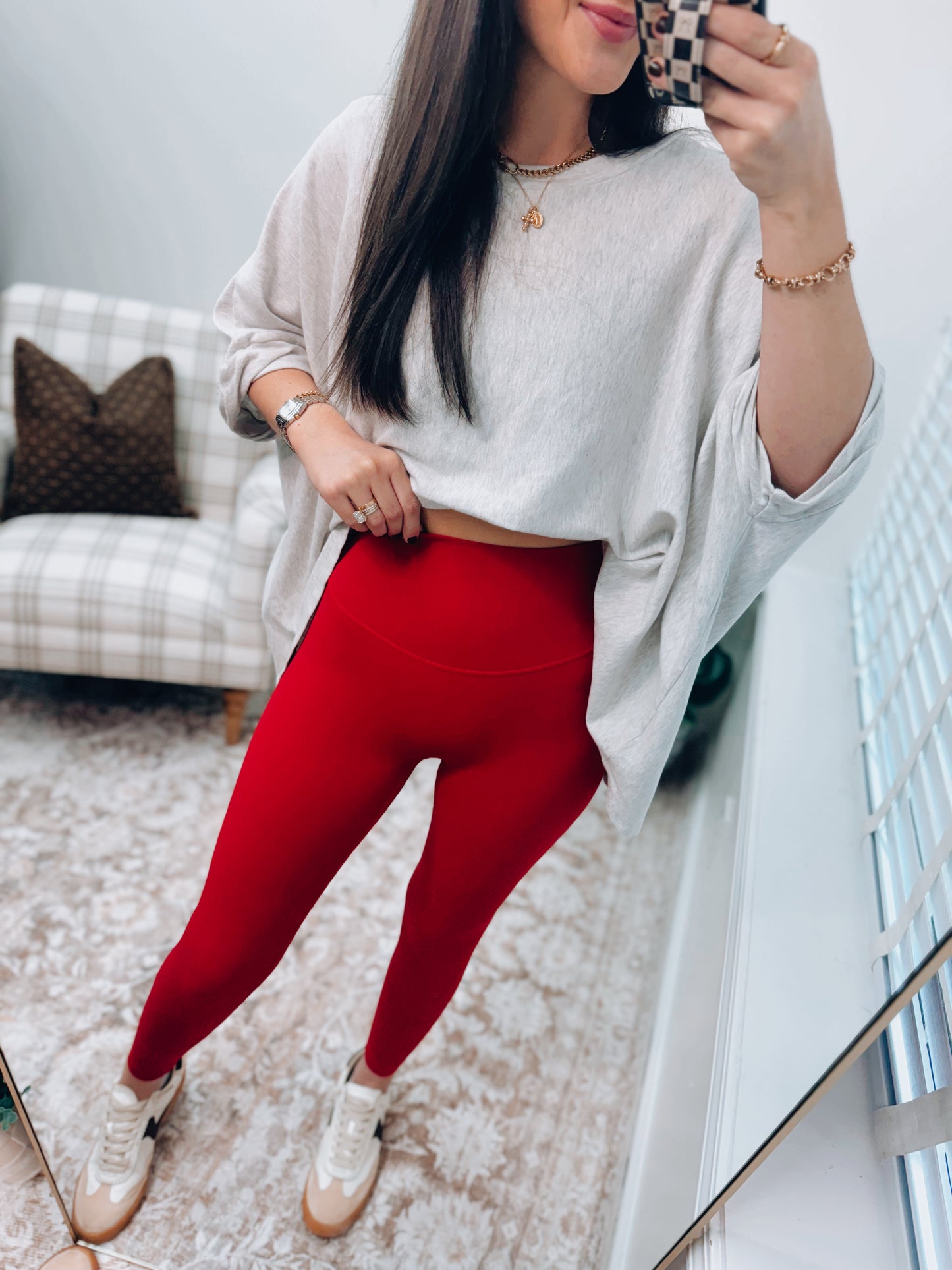 In Alignment High-Rise Leggings - Red