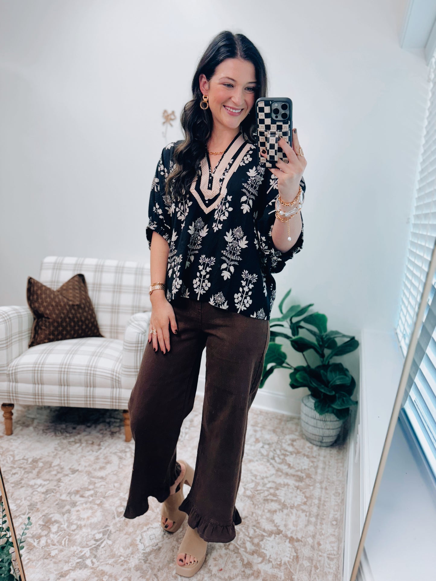 Camden Print Dolman Top