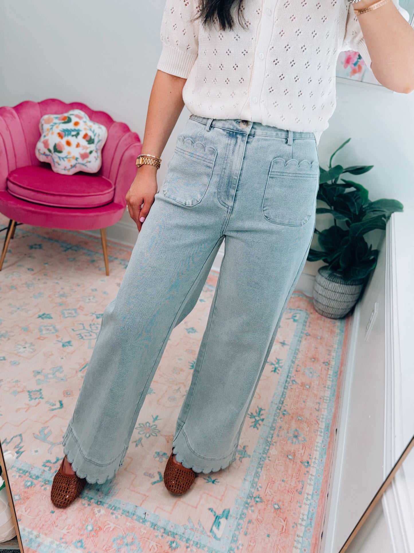 Amelia Scallop Denim