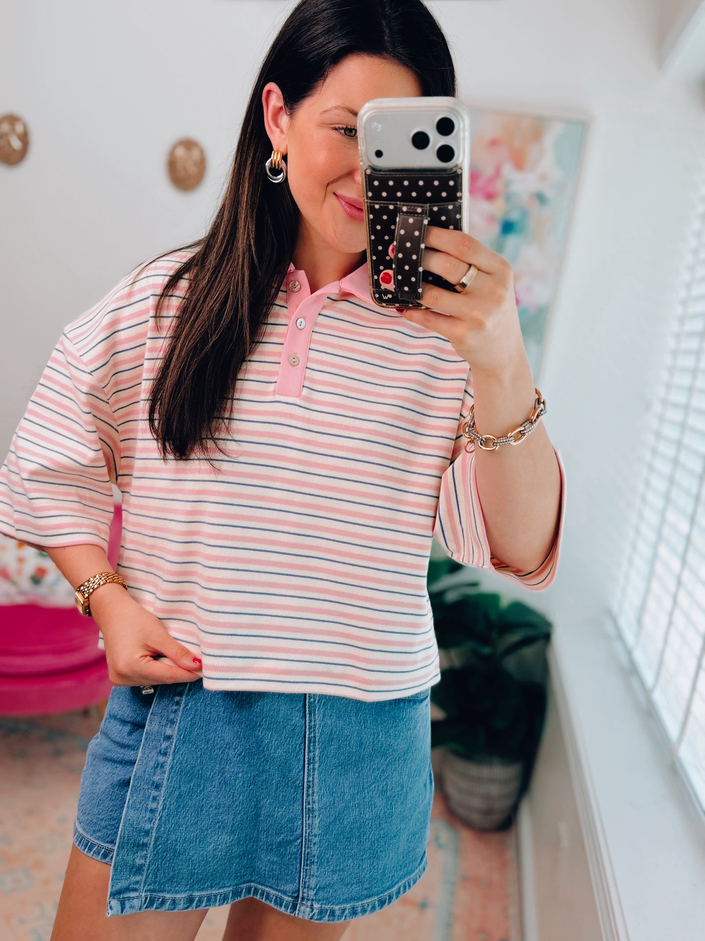 Summer Stripes Collared Top
