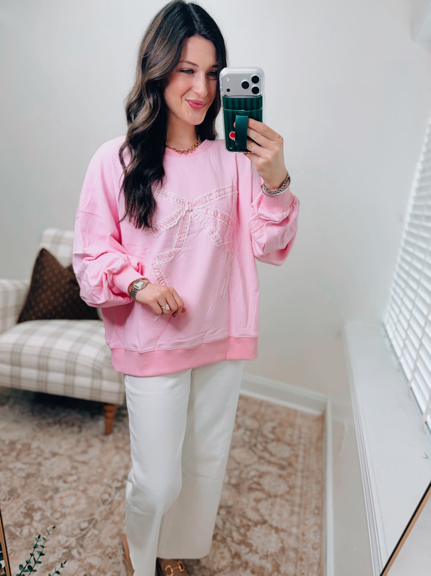 Bow Patch Oversized Crewneck