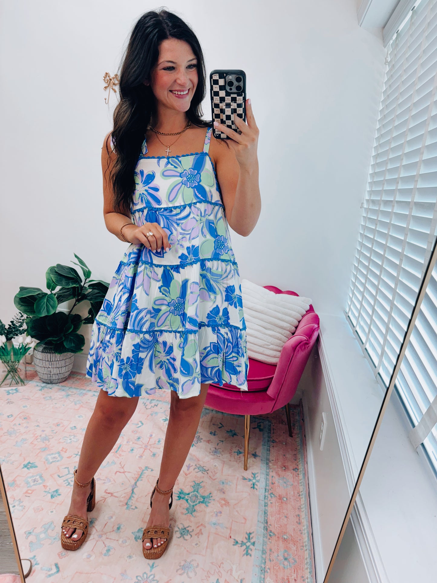Tiered Scallop Mini Dress