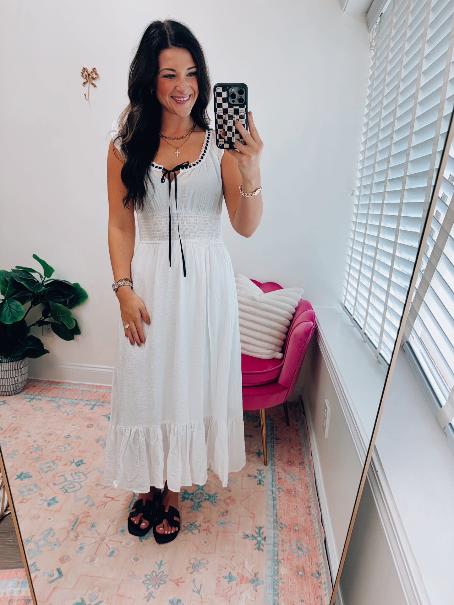 Collins Bow Tie Midi Dress