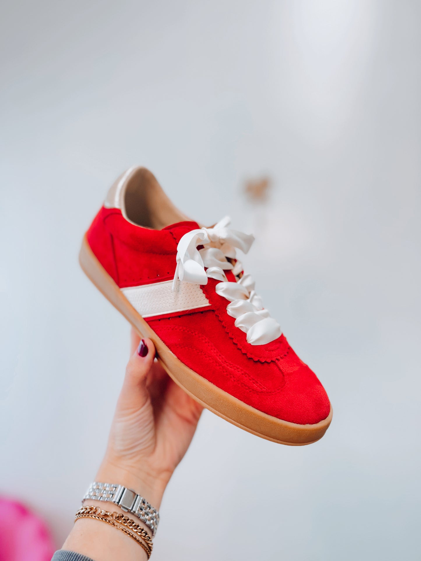 Dixie Suede Red Stripe Sneaker