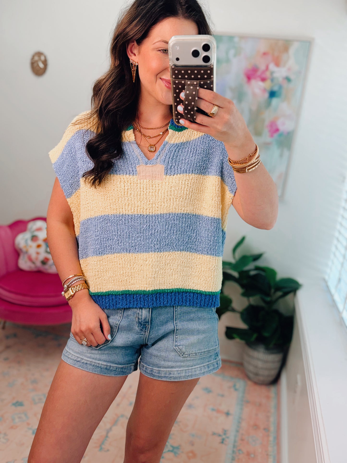 Cloud Butter Stripe Knit Top