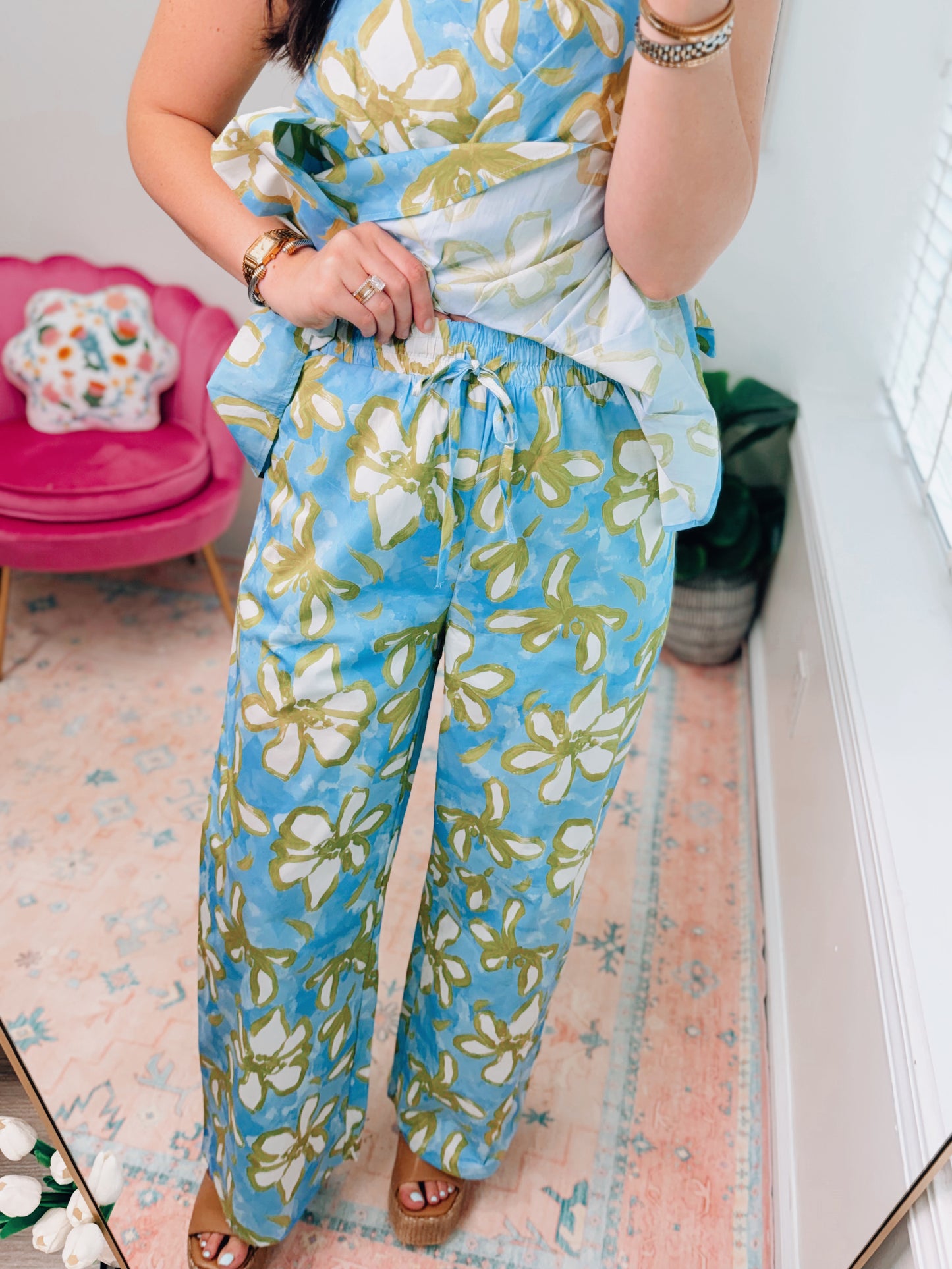 Sweet Tropics Strapless Pants Set